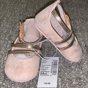 Dusty rose gold shimmer girls shoes